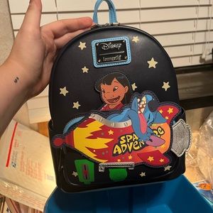 Lilo and Stitch Space Adventures Glow in the dark Loungefly Mini Backpack